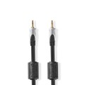 Laidas 3.5mm - 3.5mm stereo (K-K) 5m antracito (anthracite) gold Nedis 